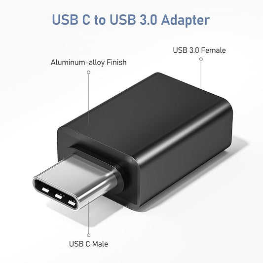 Basesailor USB C to USB Adapter 3Pack, USB C Male to USB A 3.0 Female Adapter - Image 2