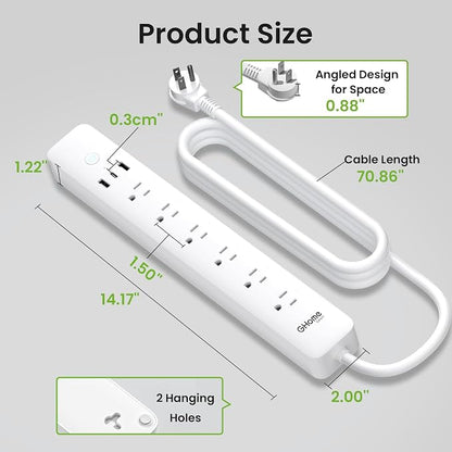 GHome Smart Power Strip 15A, 2.4G WiFi Smart plugs that work - Image 8