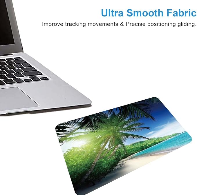 Beach in Sunset Mouse Pad, Non-Slip Rubber Base Wireless Gaming MousePads - Image 4