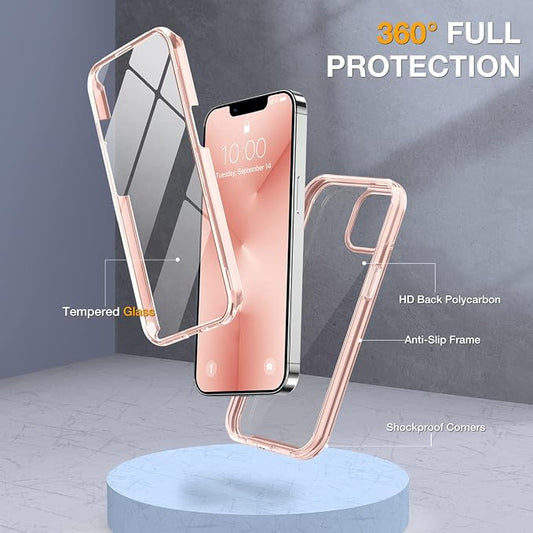 Miracase Glass Case for iPhone 13 Pro Max 6.7 inch, Upgrade Full-Body Clear - Image 2