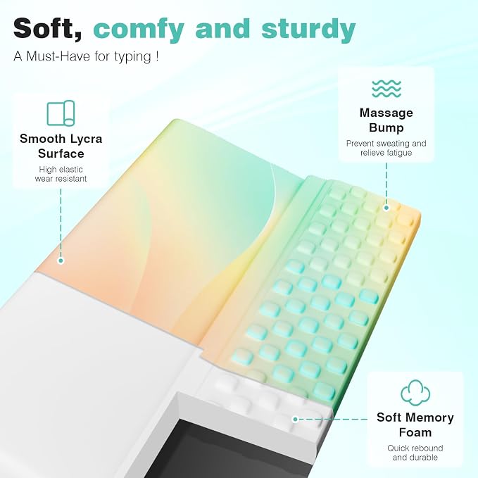 Ospelelf Ergonomic Keyboard Wrist Rest Pad Comfortable Keyboard Stand Riser - Image 3