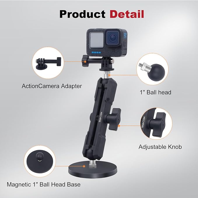 Magnetic Camera Mount for Action Camera, 12 Strong Magnet Base - Image 7