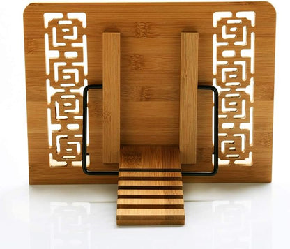 wishacc Large Size Bamboo Book Stand and Cookbook Holders - Image 6