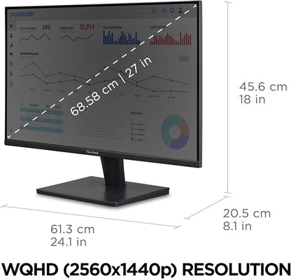 ViewSonic VA2715-2K-MHD 27 Inch 1440p LED Monitor - Image 4