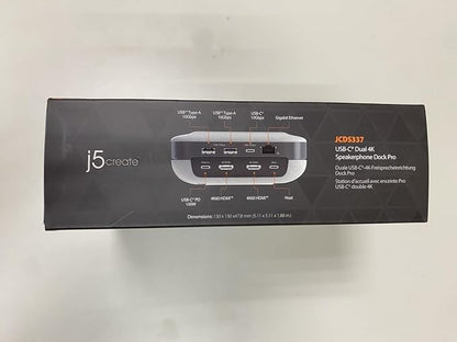 j5create USB-C Dual 4K Speakerphone Dock Pro, Dual 4K HDMI Audio Dock - Image 10