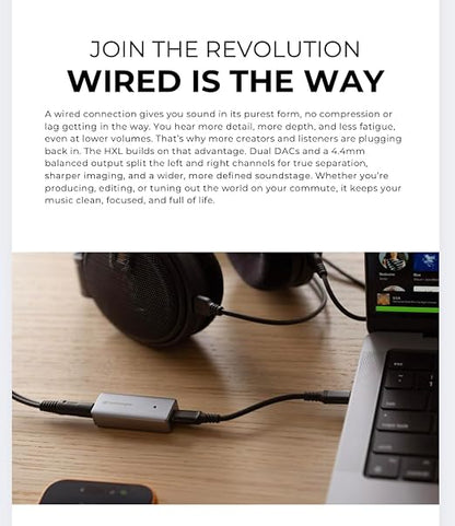 Audioengine HXL Portable Balanced Headphone Amplifier & DAC 4.4mm/3.5mm Outputs - Image 7