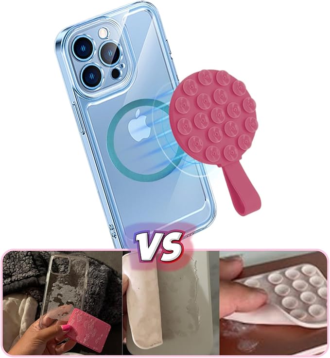 Magnetic Suction Cup Phone Mount, Suction Phone Case Grip Stand Holder - Image 2