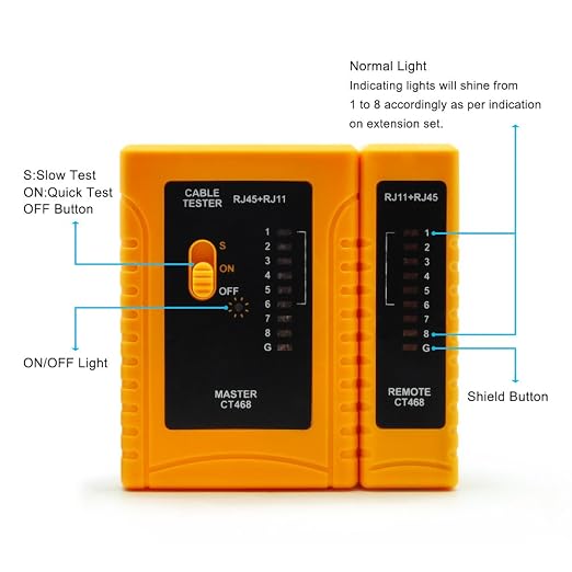 iMBAPrice NT-468 Network LAN Cable Tester, 5 Pack | RJ45, UTP Wire Continuity - Image 2