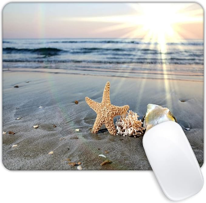Sunset Beach Baker Starfish Mouse pad Customized Mousepad Non-Slip Rubber Base by Goodsprout