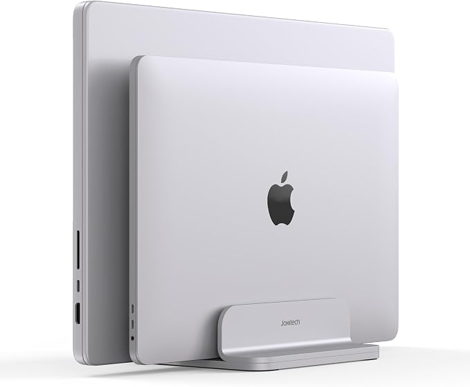 Double Aluminum Laptop Vertical Stand Organizer, Sturdy Notebook Computer - Image 6