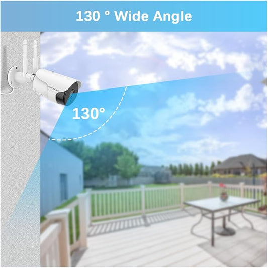 【130° Wide-Angle】 Outdoor Wireless Security Camera System, WiFi Video - Image 2