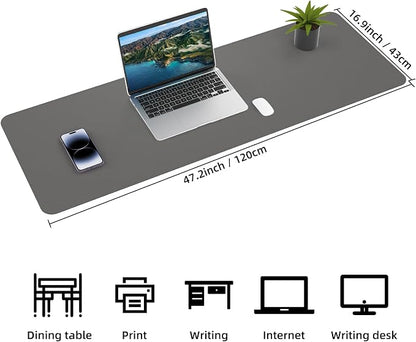 Leather Desk pad Protector, Large Desk mat - Image 2