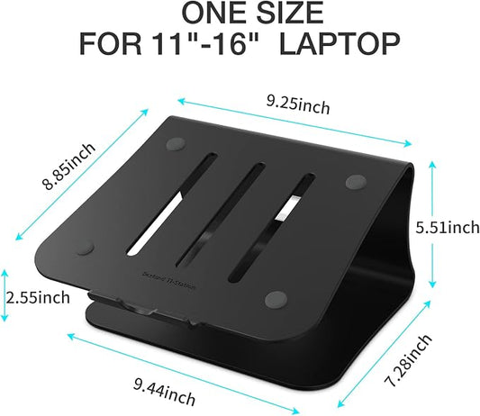 Laptop Stand, Aluminum Notebook Holder Riser Heat-Vent - Image 2