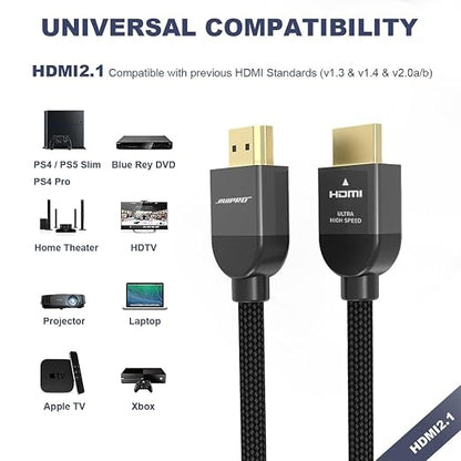 RUIPRO 8K HDMI Ultra High Speed Certified Cable 10 Feet 48Gbps 8K60Hz 4K120Hz - Image 2