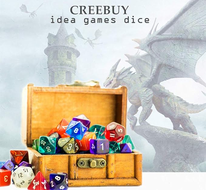 Polyhedral D&D Dice Set-5 Pack Double-Colors Dice Sets Compatible - Image 6