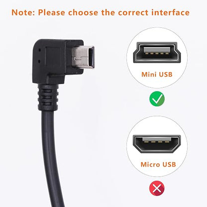 90 Degree Mini USB to USB A OTG Adapter Cable 5.5in Left Angle Mini USB 5-Pin - Image 4