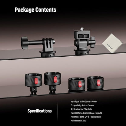 NEEWER GP-24 Action Camera Mount Accessories Kit - Image 8