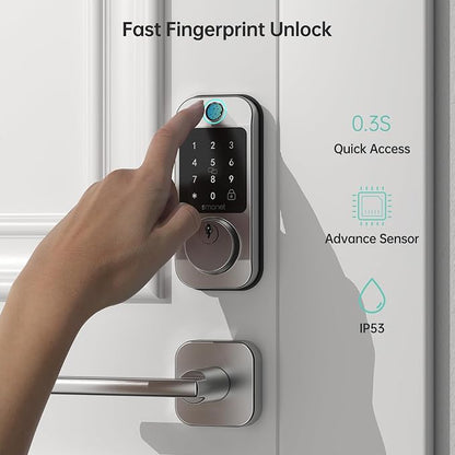 SMONET Fingerprint Smart Locks for Front Door - Image 6