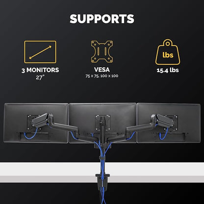 Fellowes Platinum Series Triple Monitor Arm - Image 3