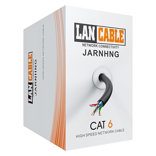 Cat6 Ethernet Cable 1200ft Bulk, Outdoor/Indoor 26awg UTP Network Wire by Unknown