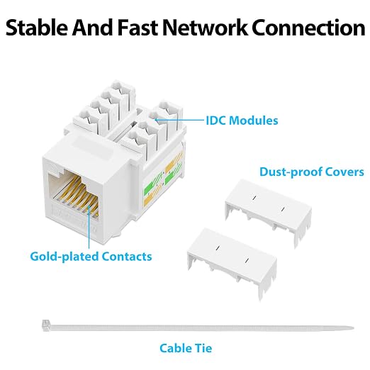 iwillink 10Gbps Cat6 Keystone Jack and Punch-Down Stand, RJ45 Ethernet Keystone - Image 5