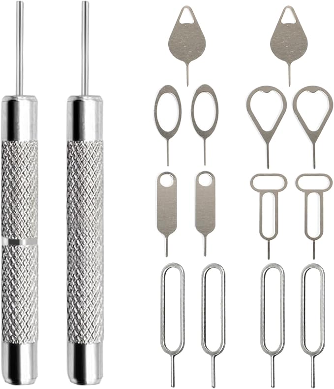 ZukoCert 16 Pieces SIM Card Removal Tool Set, SIM Card Pin, Phone SD Card by ZukoCert