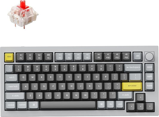 Keychron Q1 RGB Wired Custom Mechanical Keyboard Knob Version, 75% Layout by Keychron