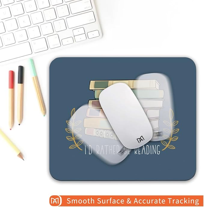 Square Mouse Pad Books, Personalized Premium-Textured Custom Mouse Mat Design - Image 4