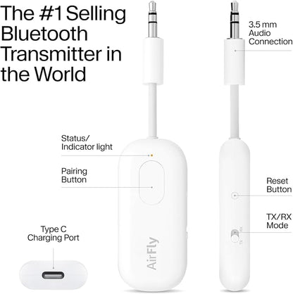 Twelve South AirFly Pro | Bluetooth Wireless Transmitter/Receiver Adapter - Image 3
