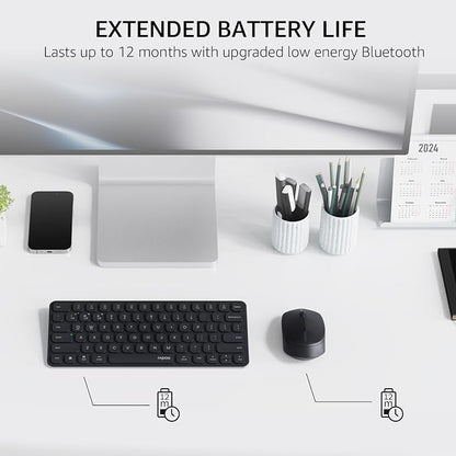 Rapoo 9010M Multi-Device Keyboard and Mouse Combo, 2.4GHz/Bluetooth 5.0/4.0 - Image 8