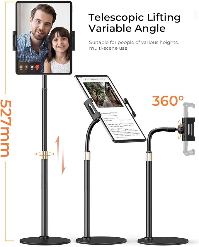 LISEN for iPad Stand for Desk Portable Monitor Adjustable Tablet Stand - Image 7