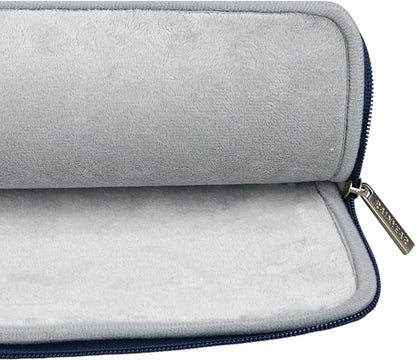 RAINYEAR 14 Inch Laptop Sleeve Protective Case PU Suede Leather Zipper Padded - Image 6