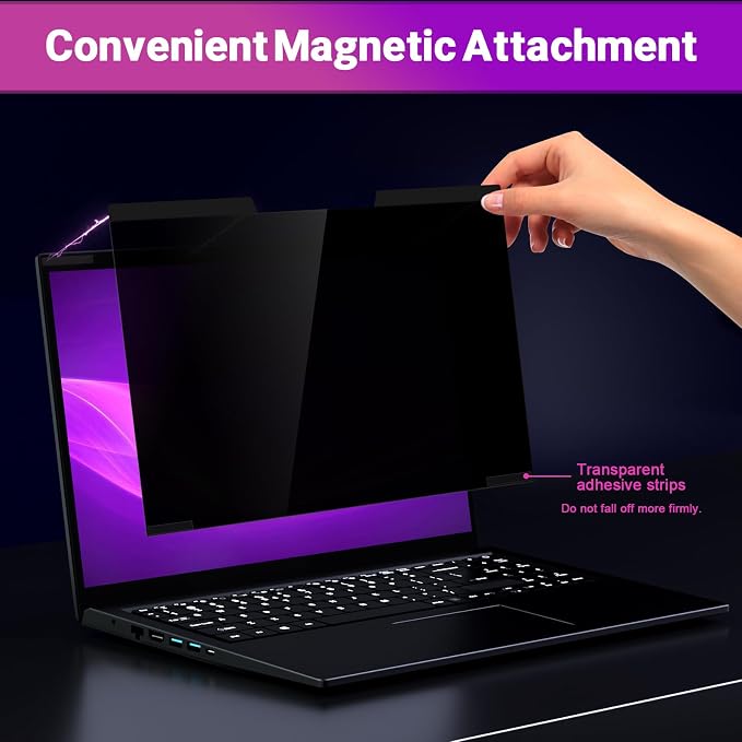 PYS Magnetic Laptop Privacy Screen 16 Inch 16:10 Ratio - Image 4