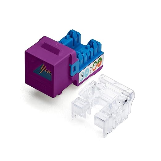 trueCABLE Cat6 Keystone Jack, Unshielded, 90 Degree Punch-Down, PoE++ 100W by trueCABLE