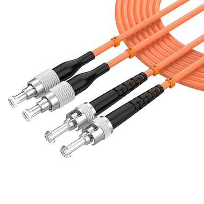 OM1 FC/UPC to ST/UPC Fiber Patch Cable, 35M/114.8FT Multimode Duplex 62.5/125µm by lidkew