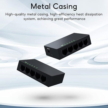 SODOLA 5 Port Gigabit Ethernet Switch|Mini Metal Housing - Image 3