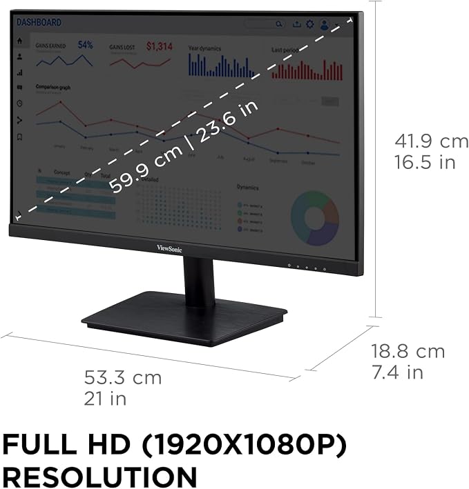 ViewSonic VA2409M 24 Inch IPS Full HD 1080p Monitor - Image 3