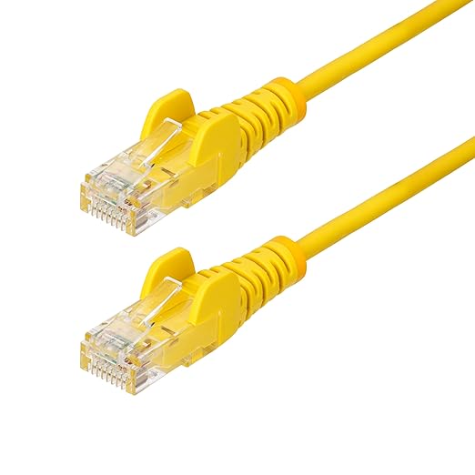 StarTech.com 4ft Yellow Slim CAT6 Ethernet Cable, Snagless RJ45, 28AWG Pure by StarTech