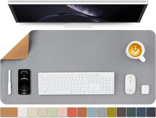 Cork Desk Mat - Dual-Sided Desk Pad by HOMIEAZICOZI