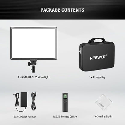 NEEWER NL288 LED Video Light Panel, 45W 4800Lux 3200K-5600K CRI97+ Dimmable Bi - Image 8