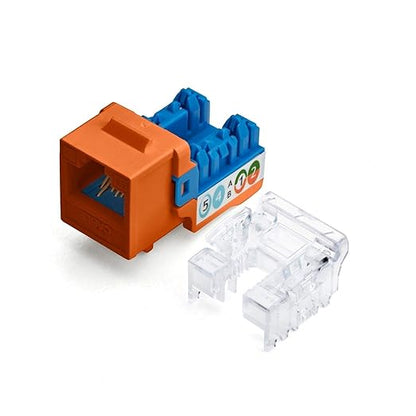 trueCABLE Cat6A Keystone Jack, Unshielded, 90 Degree Punch-Down, UL Listed by trueCABLE