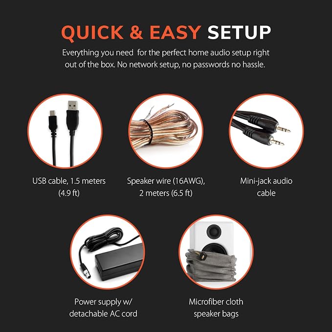 Audioengine A2+ 24 Bit 60 Watt Bluetooth Desktop Computer Speakers - Image 6