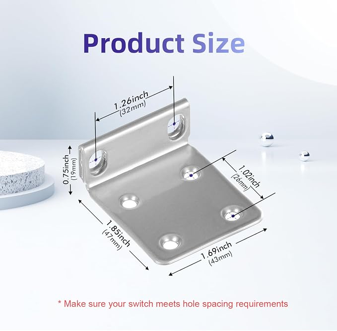 Rack Mount Kit for Ubiquiti Switch, 1U Rack Ears for Ubiquiti 16/24/48 Series - Image 3