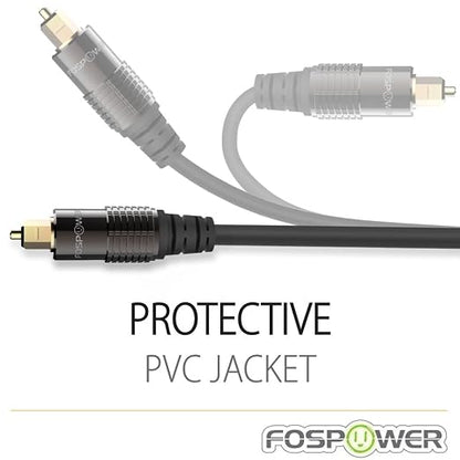 FosPower 24K Gold Plated Toslink to Mini Toslink Digital Fiber Optical S/PDIF - Image 6