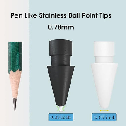 Upgraded Pencil Tips fits for Apple 2nd 1st Gen iPad Pro Pencil, 0.78mm No Wear - Image 2
