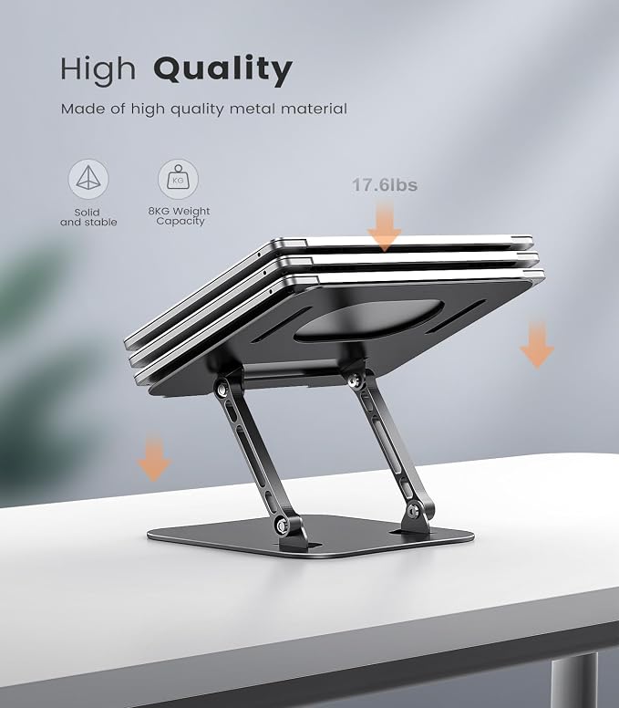 Adjustable Laptop Stand for Desk, Aluminum Portable Laptop Stand, Lightweight - Image 5