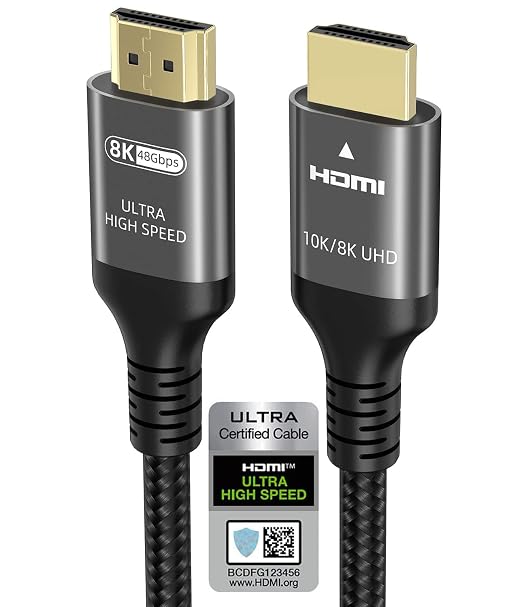 10K 8K 4K HDMI Cable 48Gbps 8 FT, Certified Ultra High Speed HDMI® Cable 4K by UblukerHigh-definitionlivingstartswithUblukerHDMIcables