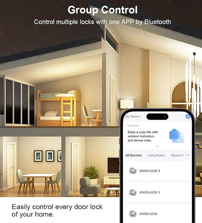KLLOQUE Fingerprint Door Lock, Smart Fingerprint Door Knob - Image 7