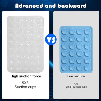 2PACK Silicone Double Sided Suction Phone Case Mount, Detachable Hands Free & - Image 4