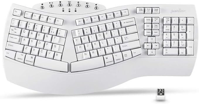 Perixx Periboard-612 Wireless Ergonomic USB Split Keyboard, US English Layout by PerixxComputerGmbH